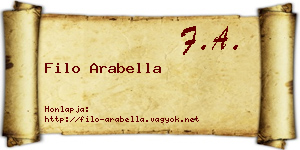 Filo Arabella névjegykártya